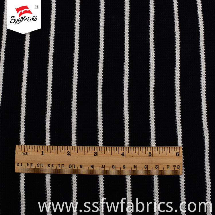 Black White Fashion Stripe Fabric